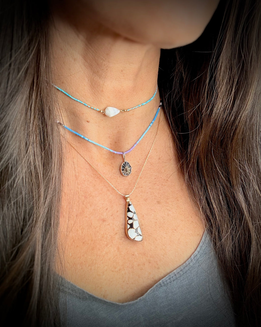 Hawaiian Marbled Cone Shell Driftbit Necklace - 14k Gold Filled
