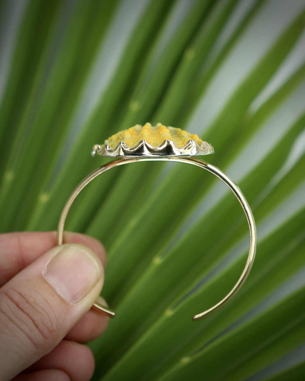 Sunrise Shell and Opal Cuff Bracelet