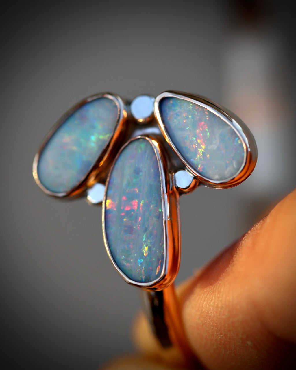 Orange Sunrise Shell and Opal Cuff Bracelet